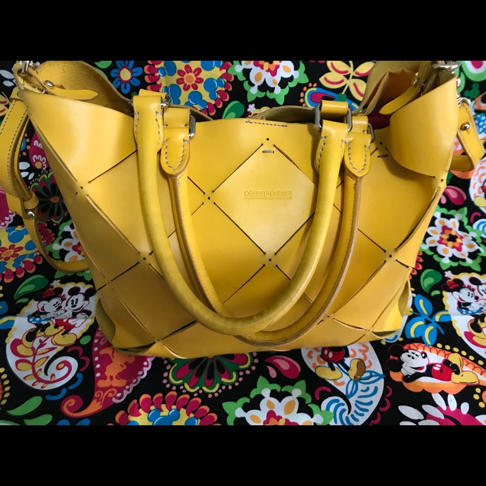 Rare Dooney &Bourke yellow leather purse